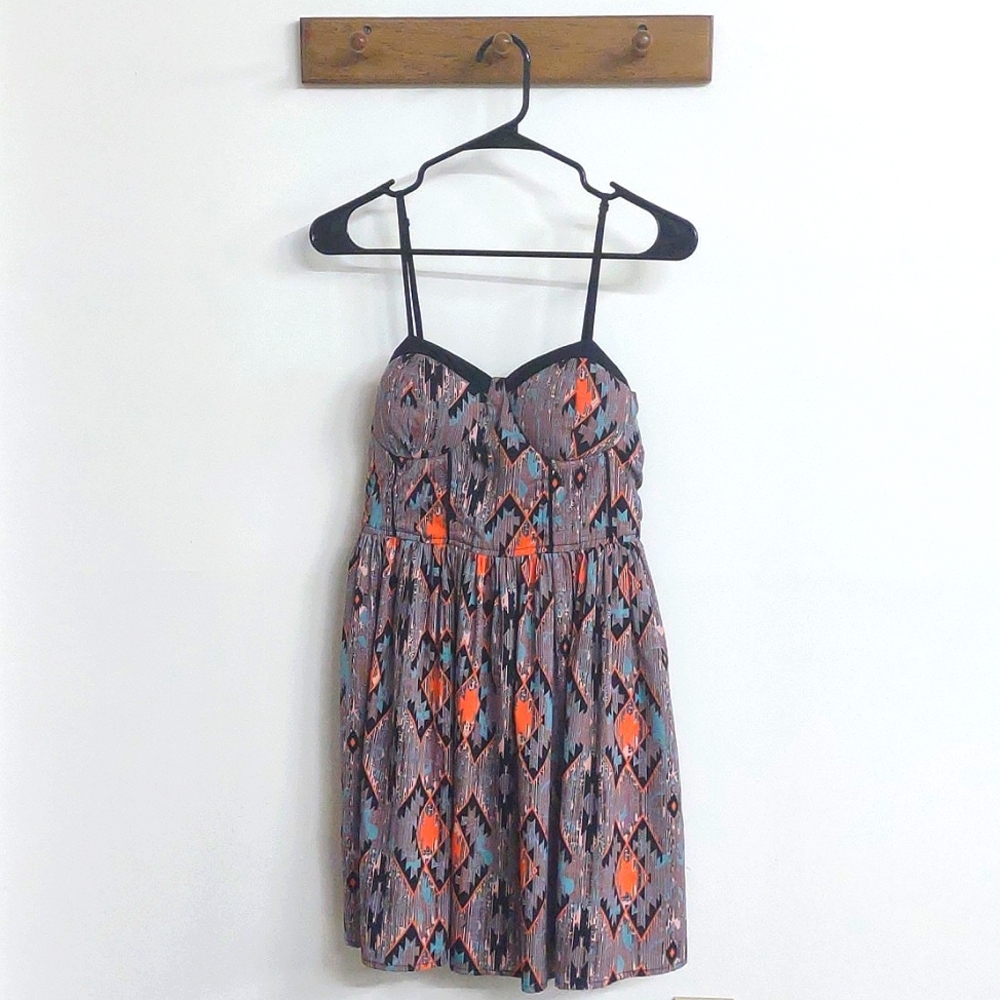 Band of Gypsies Colorful Mini Dress Size Medium